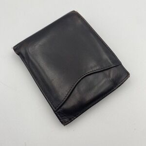 Wilson's Leather Dark  Brown Bifold Wallet Bill Slots & Card Slots 4.5" x 4.5"